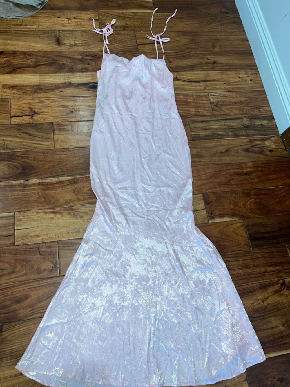 Women’s Pink Maxi Mermaid Slip Dress